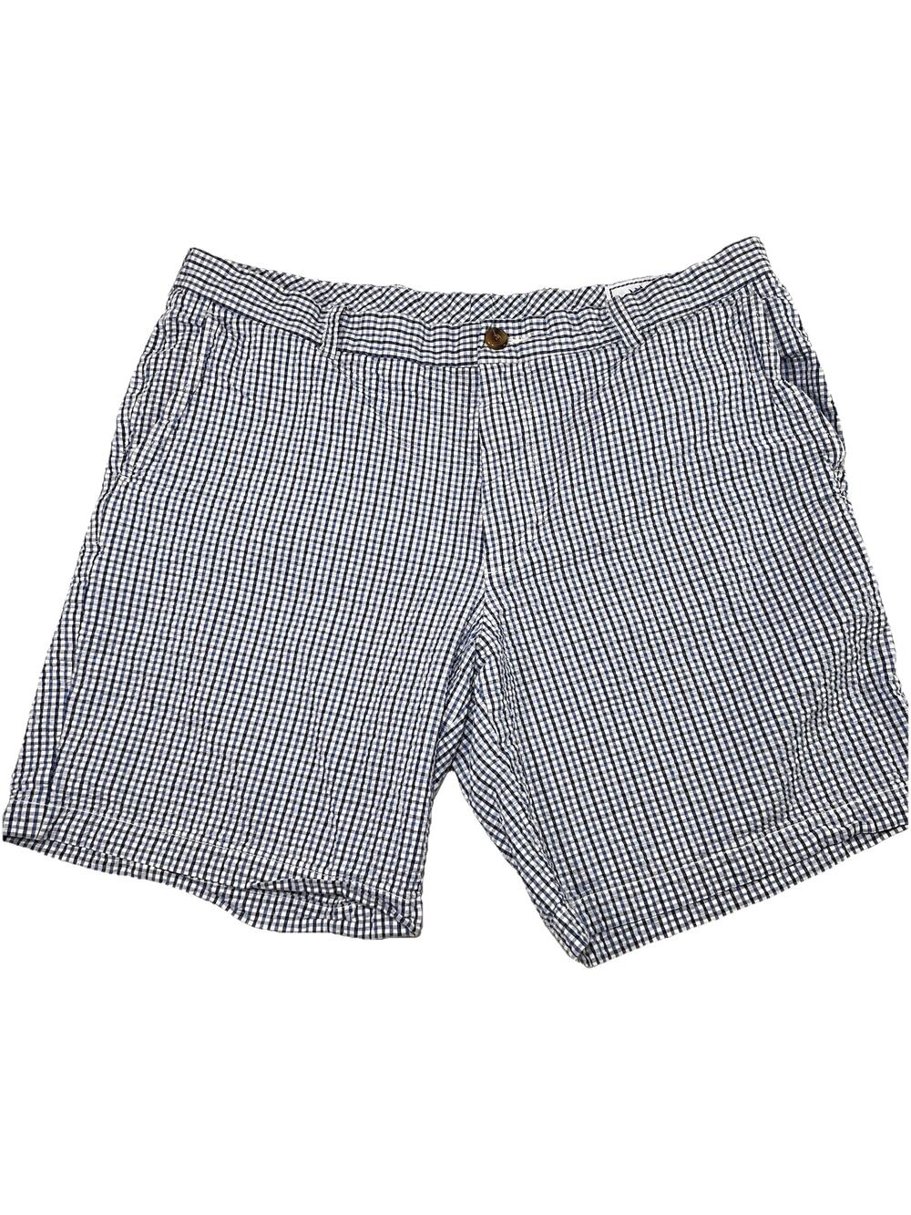 Southern Tide Shorts Mens Size 38 Blue Plaid Seersucker Skipjack Preppy Casual